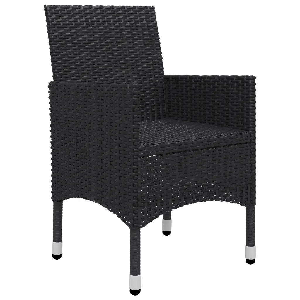 Set Mobili da Pranzo per Giardino 5 pz Nero cod mxl 69300