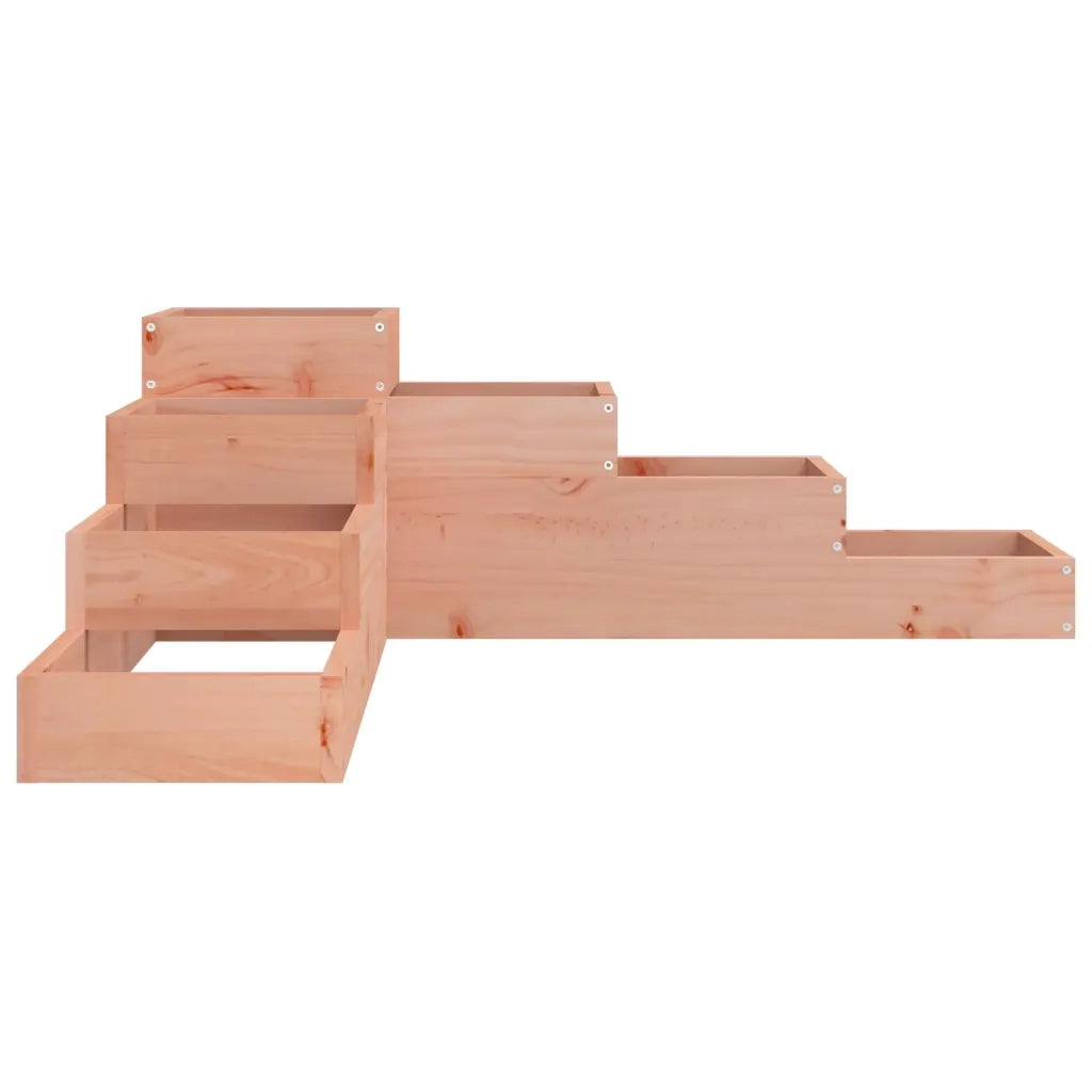 Fioriera da giardino a 4 ripiani-Vaso da Esterno 106x104,5x36 cm in legno massello Douglas