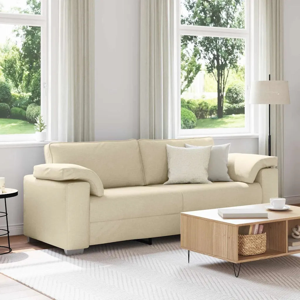 Divano-Sofa-Divanetto Crema 219 x 77 x 82 cm Tessuto