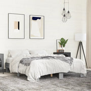 Giroletto-Struttura Letto Grigio Sonoma 150x200 cm in Legno Multistrato Metallo 677864