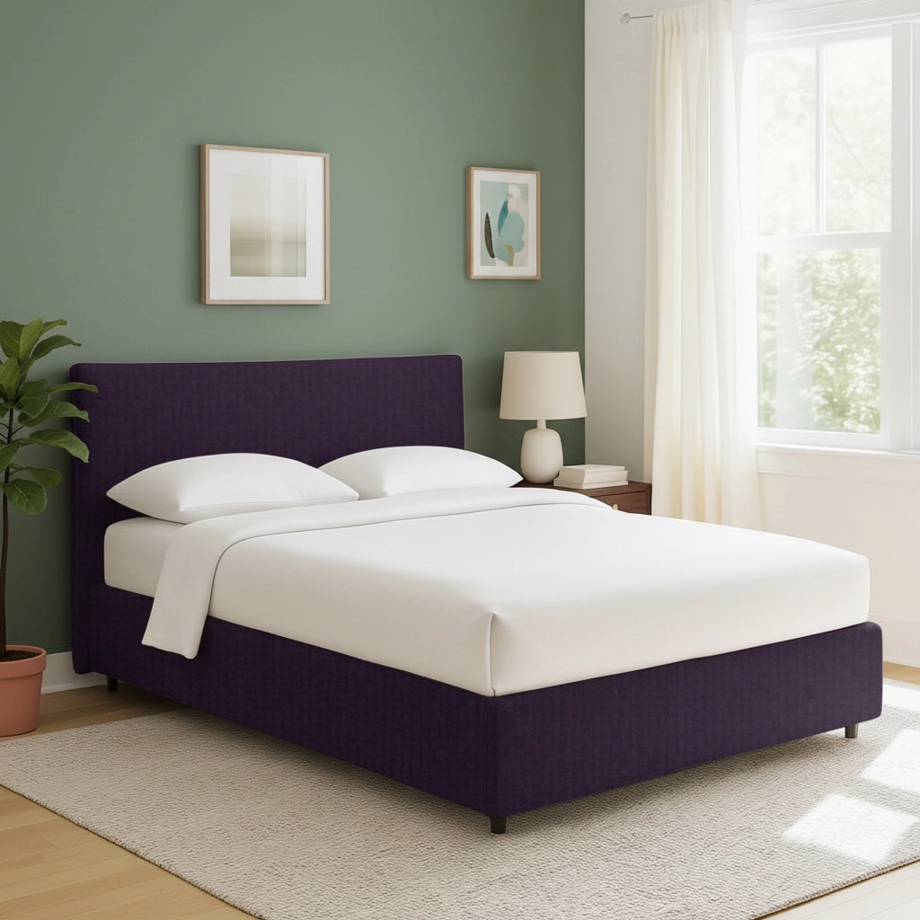 Louth, Letto Singolo Sfoderabile Made in Italy, Viola