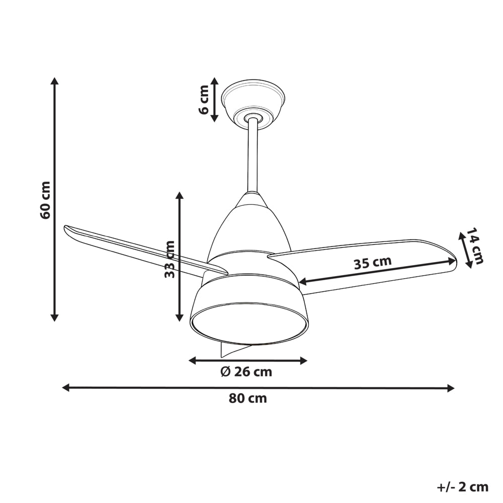 Ventilatore da soffitto con luce Grigio Sintetico Telecomando Moderno Scandinavo Soggiorno