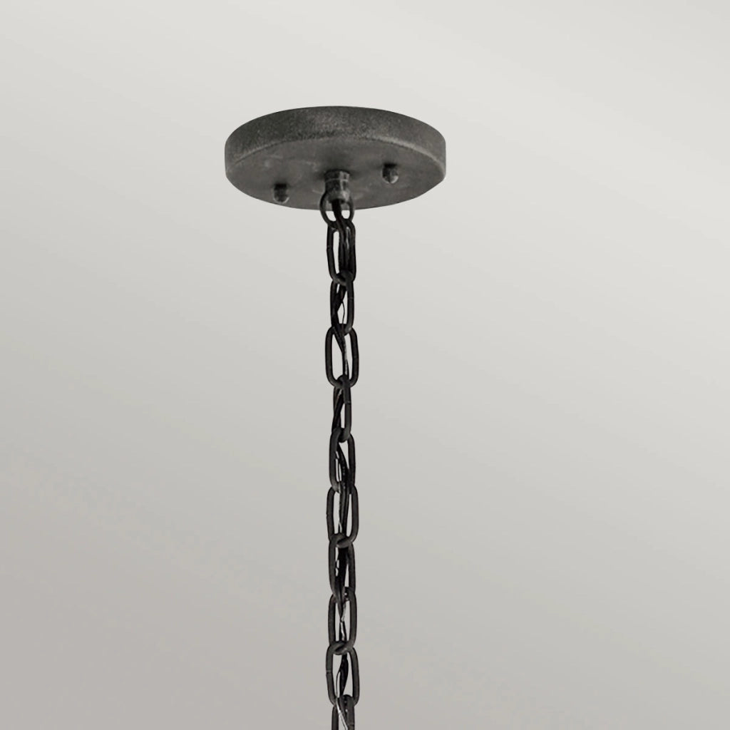 Lampada a sospensione esterna bronzo Halleron Kichler 3xE14
