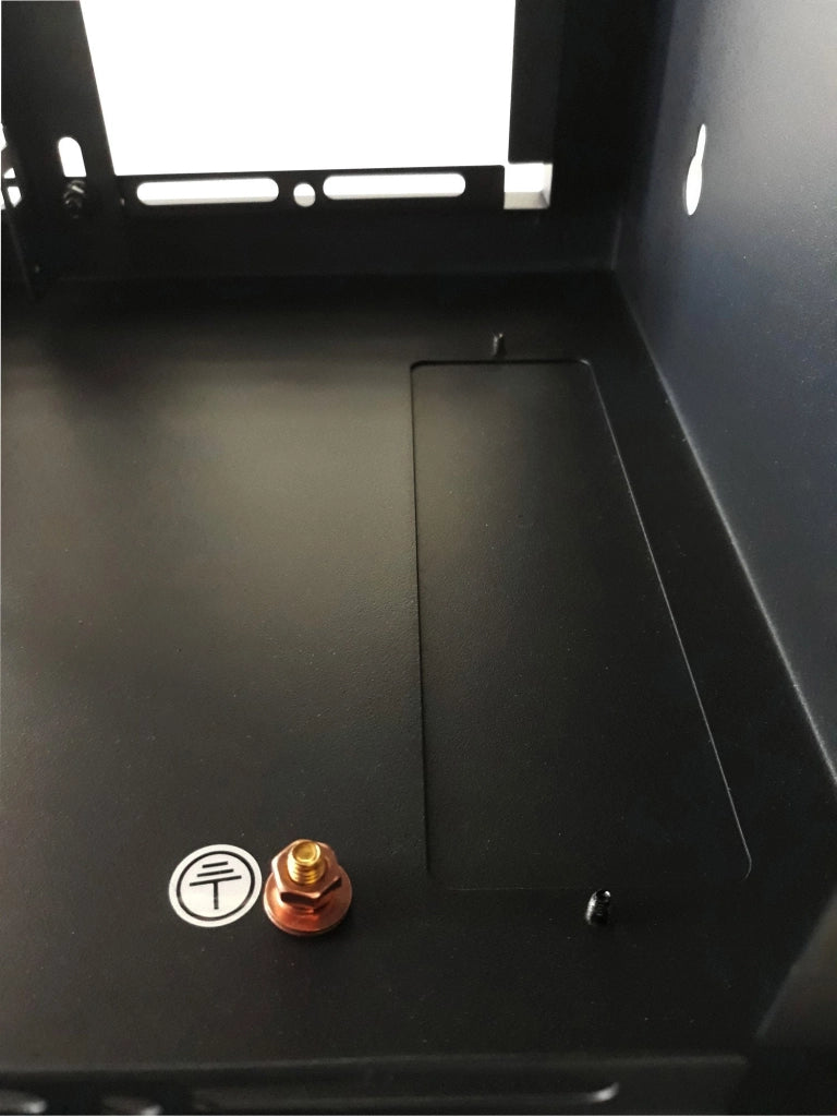 Armadio Rack 10'' a Muro 9 Unità Pannelli Asportabili Nero