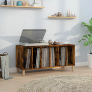 Mobile Porta Dischi Rovere Fumo 100x38x48 cm Legno Multistratocod mxl 70813