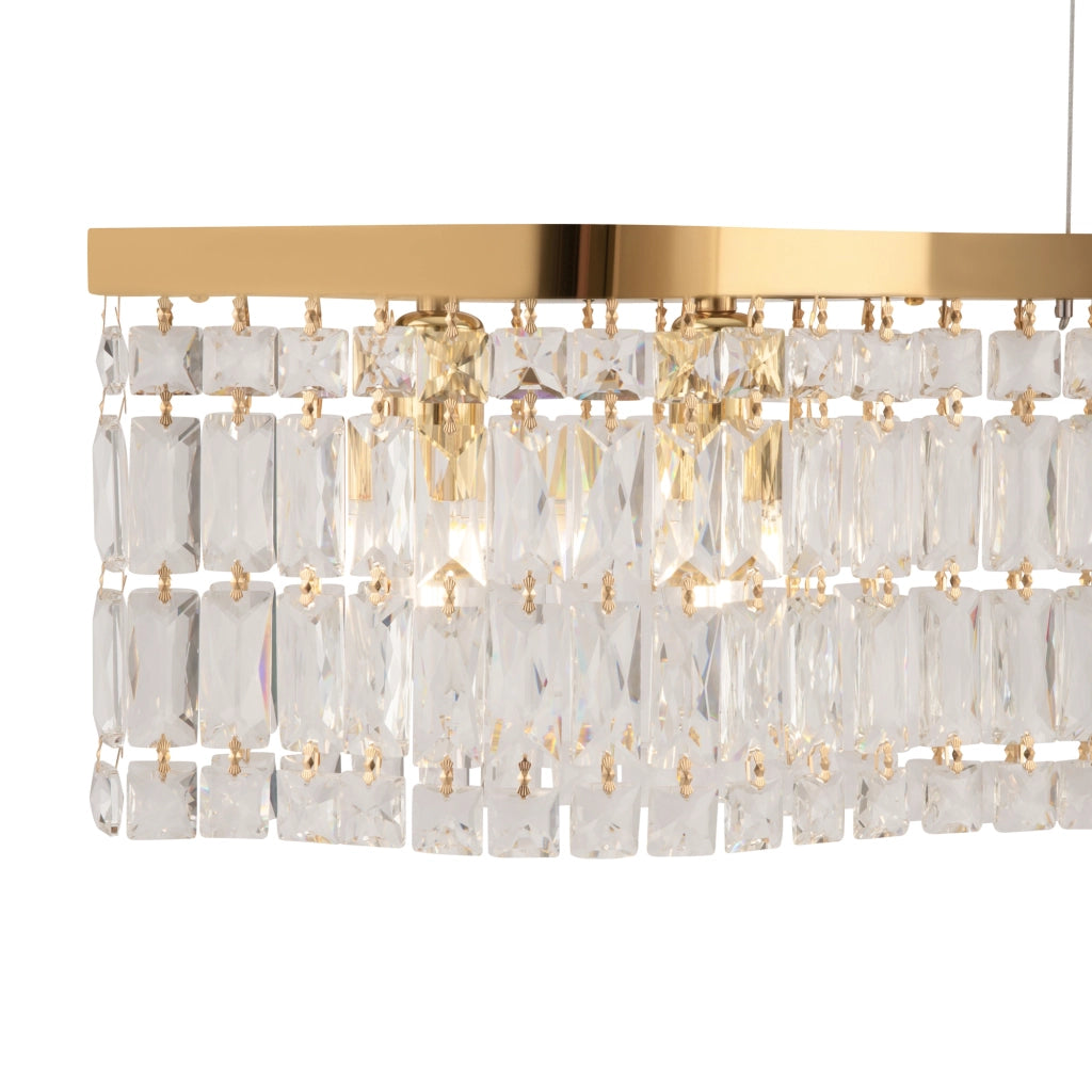 Maytoni Lampadario contemporaneo Dune 6 luci E14 oro metallo cristalli