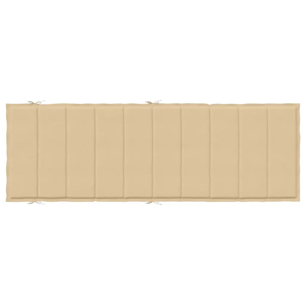 Cuscino per Lettino Prendisole Beige Mélange 186x58x4cm Tessuto 4002479