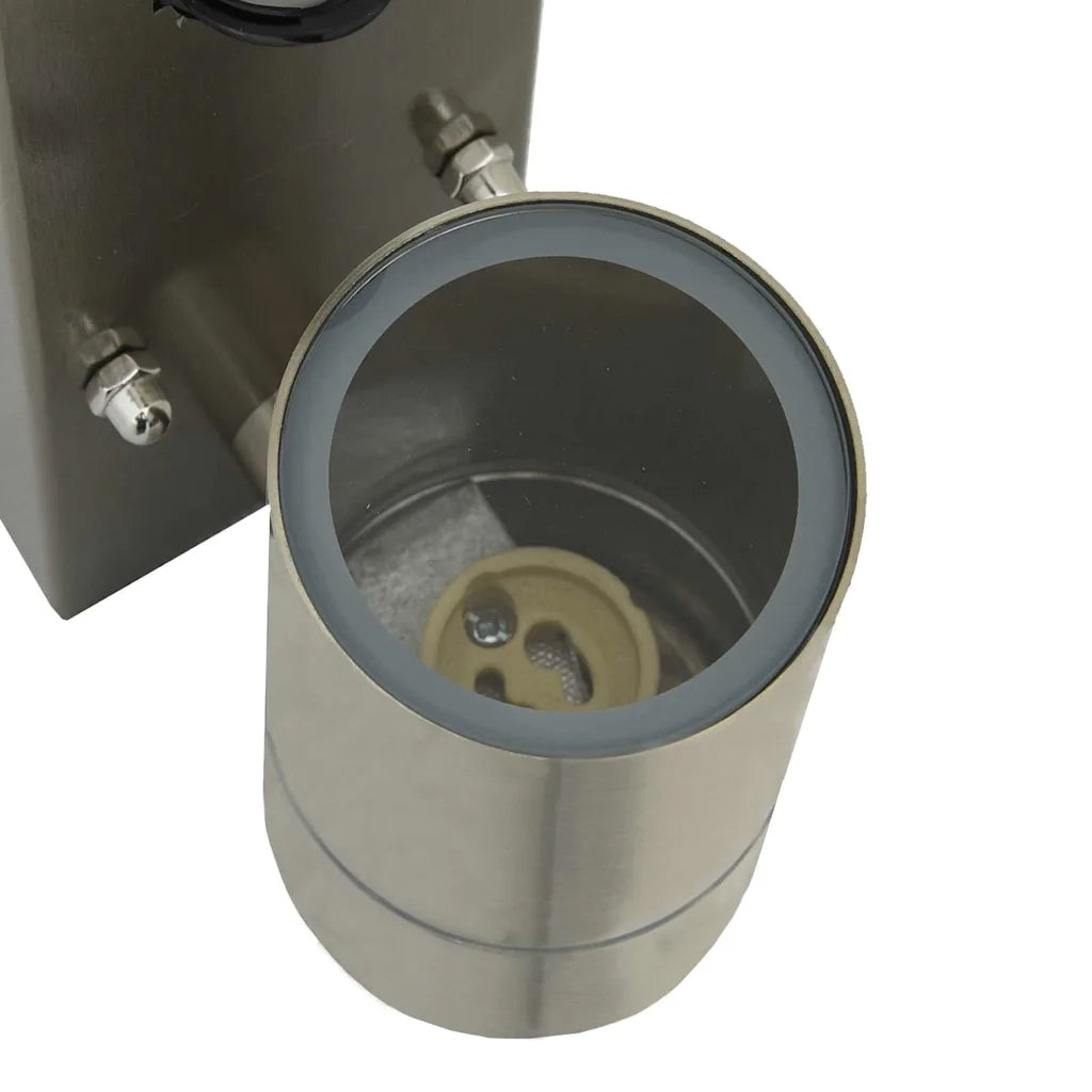 Lampada da Parete Esterna 2 pz Argento 6,5 x 10,5 x 16 cm CFW7916836