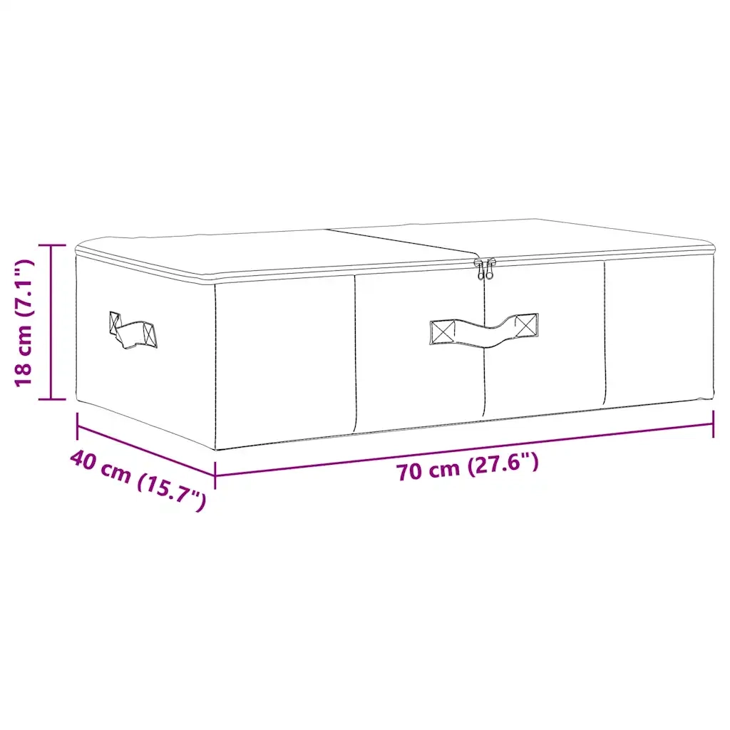 Scatola Portaoggetti in Tessuto 70x40x18 cm Crema 332907