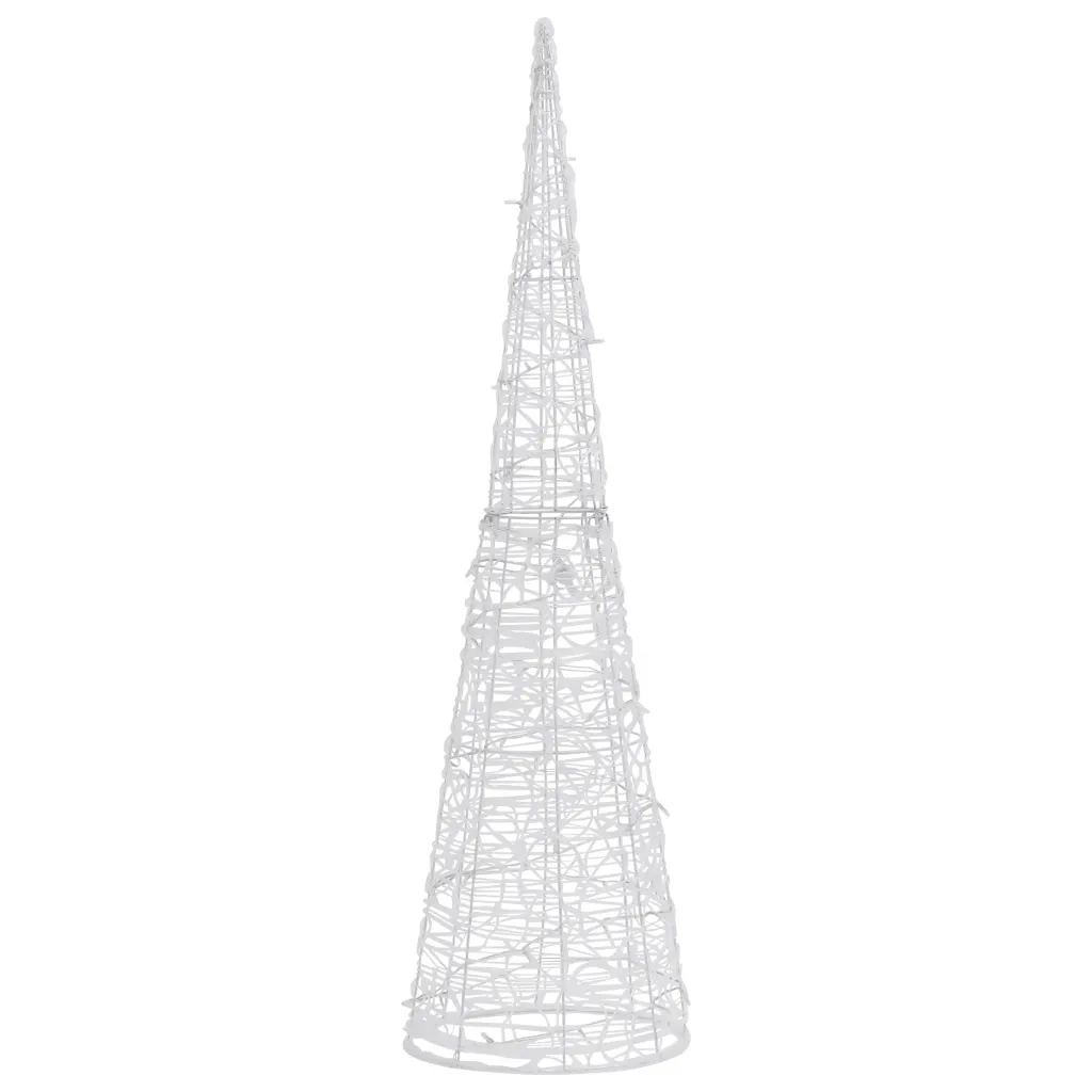 Piramide Decorativa Cono di Luce LED Acrilico Blu 120 cm