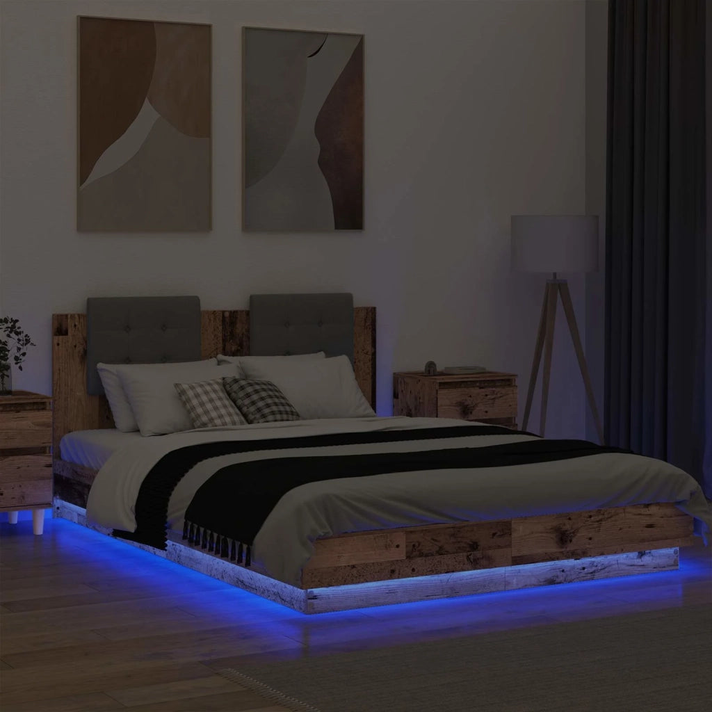 Struttura letto con testata Legno vecchio 160 x 200 cm