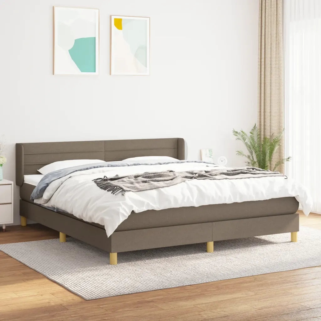 Giroletto a Molle con Materasso Tortora 160x200 cm in Tessutocod mxl 122330