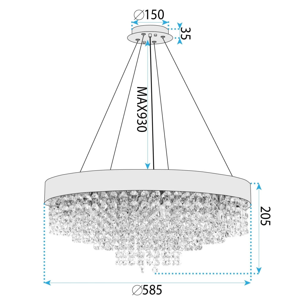 Lampada Da Soffitto APP1787-16CP 60 Cm Gold