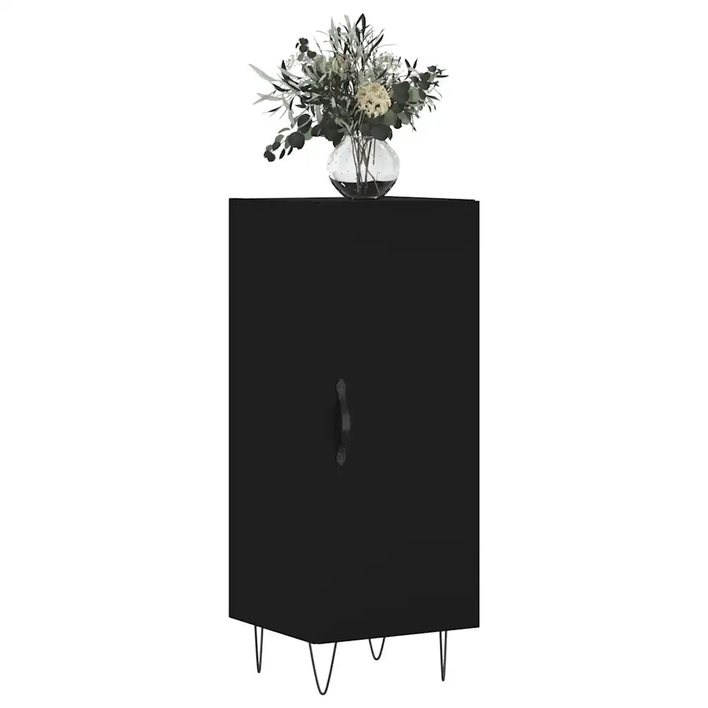 Credenza | Madia | Buffet da pranzo | Armadio da pranzo Nero 34,5x34x90 cm in Legno Multistrato
