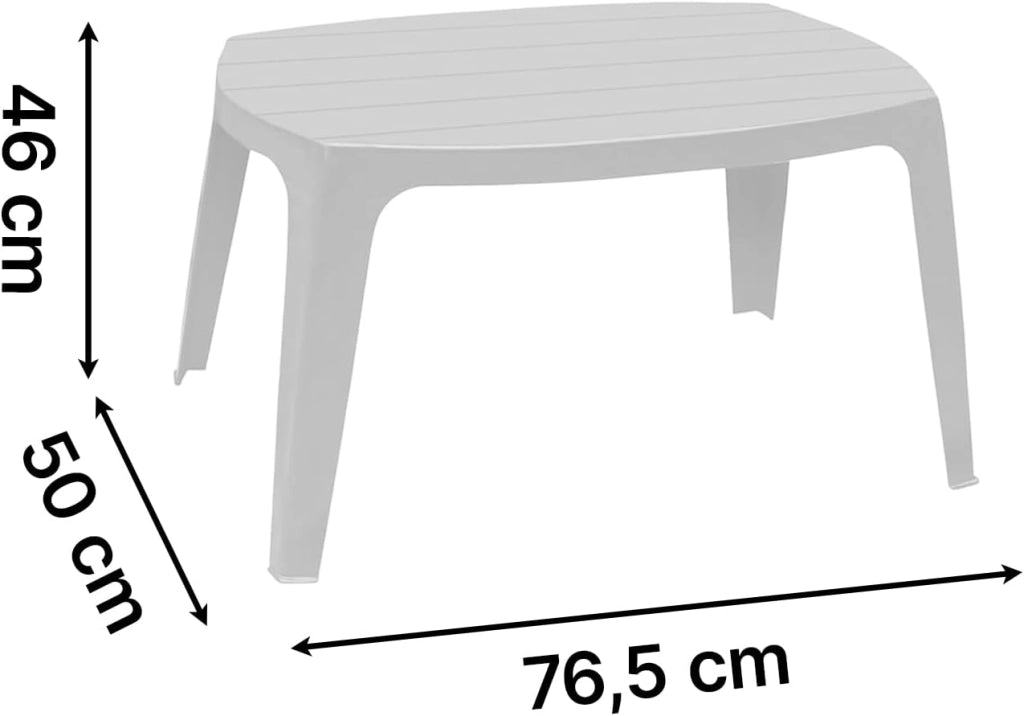 IPAE-PROGARDEN Tavolino da Giardino Colore Bianco - Modello Kai