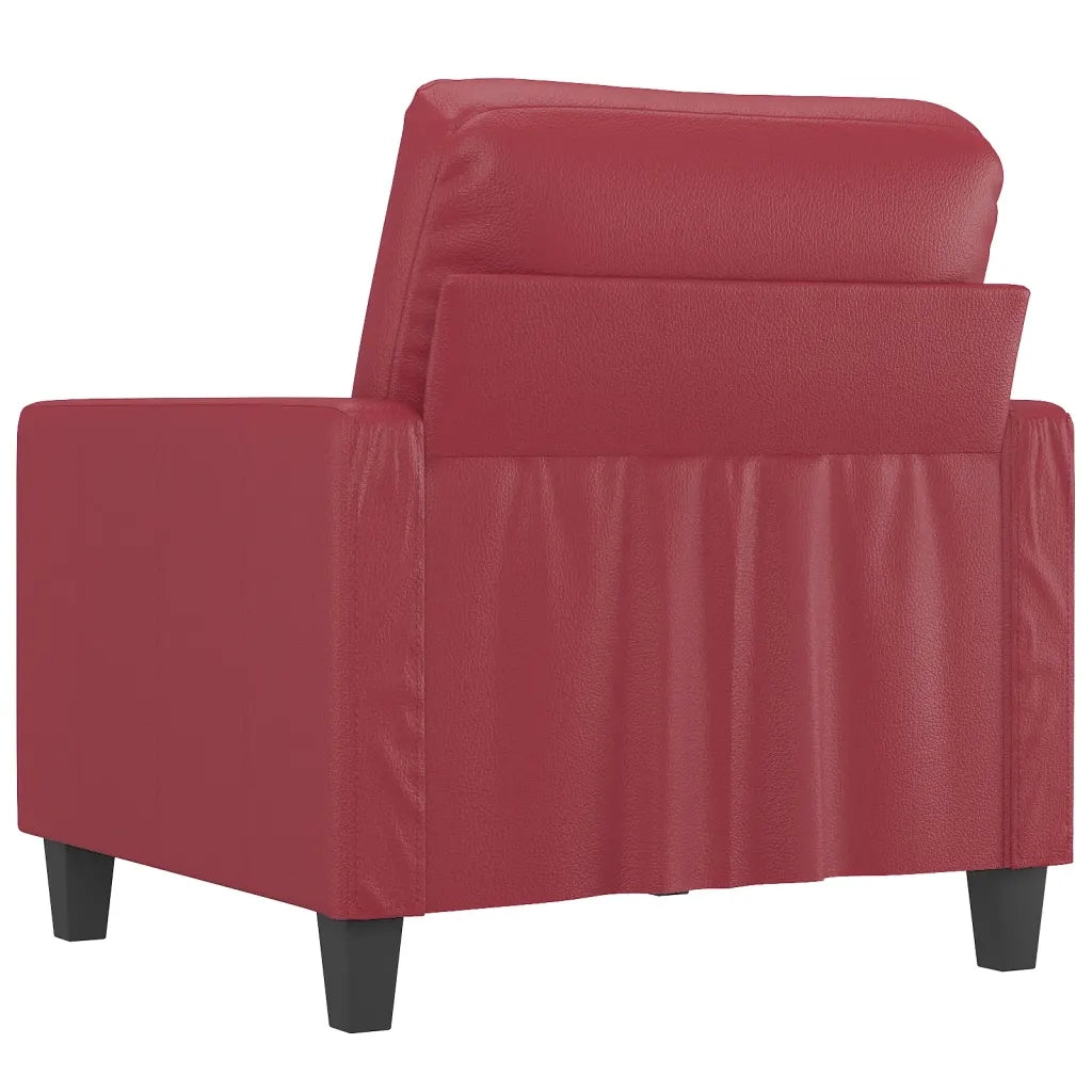Poltrona | Sedia Relax Rosso Vino 60 cm in Similpelle