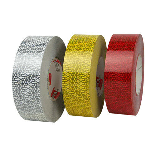 PELLICOLA NASTRO ADESIVO CATARIFRANGENTE RIFLETTENTE GIALLO L 100CM x H 50MM