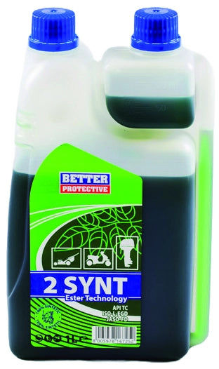 OLIO MISCELA 2 T 100% SINTETICO  lt.1 con dosatore (colore verde) 12.00 pz