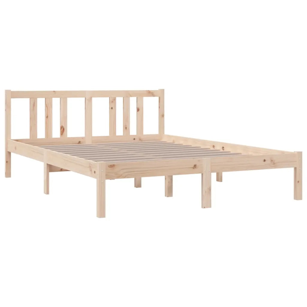 Giroletto-Struttura Letto in Legno Massello 135x190 cm Double 358191