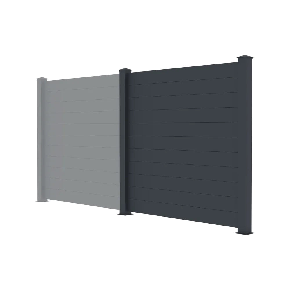 Recinzione in alluminio grigio freddo 189x182cm