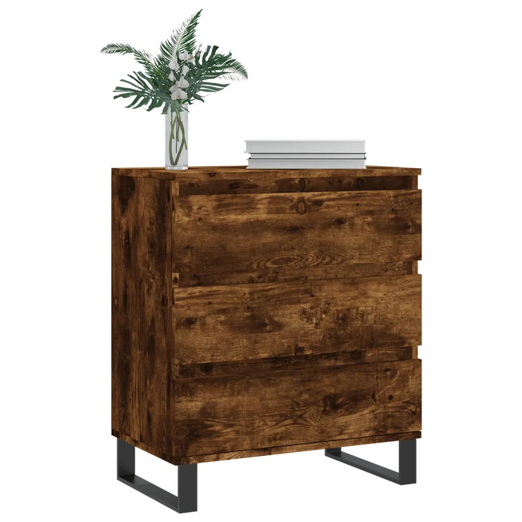 Credenza Rovere Fumo 60x35x70 cm in Legno Multistrato 827193