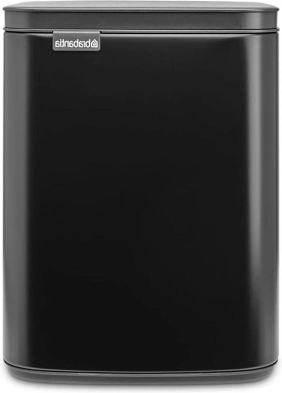 Detersivo 7L Coperchi Chiusi a Tappo - Piccole Scatole da Parete - Contenitore di Rifiuti Sanitario - Cucina Ufficio Bagno WC - Nera Lucida