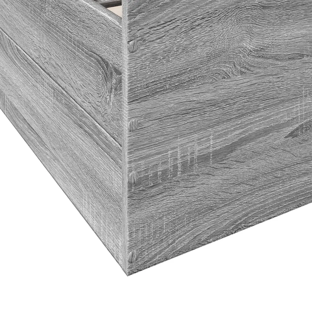 Giroletto Cassetti-Struttura Letto con contenitore Grigio Sonoma 150x200 cm Legno Multistrato 814543