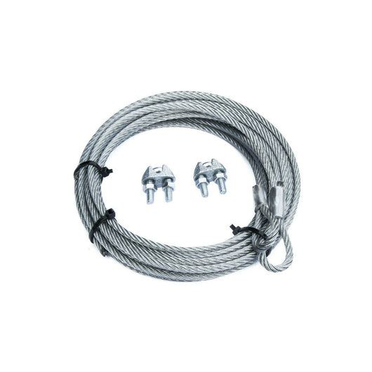 CAVO RICAMBIO PORTE BASCULANTI FUNE D. 4mm GANCIO AD ASOLA + 2 MORS. CONTRAPPESO