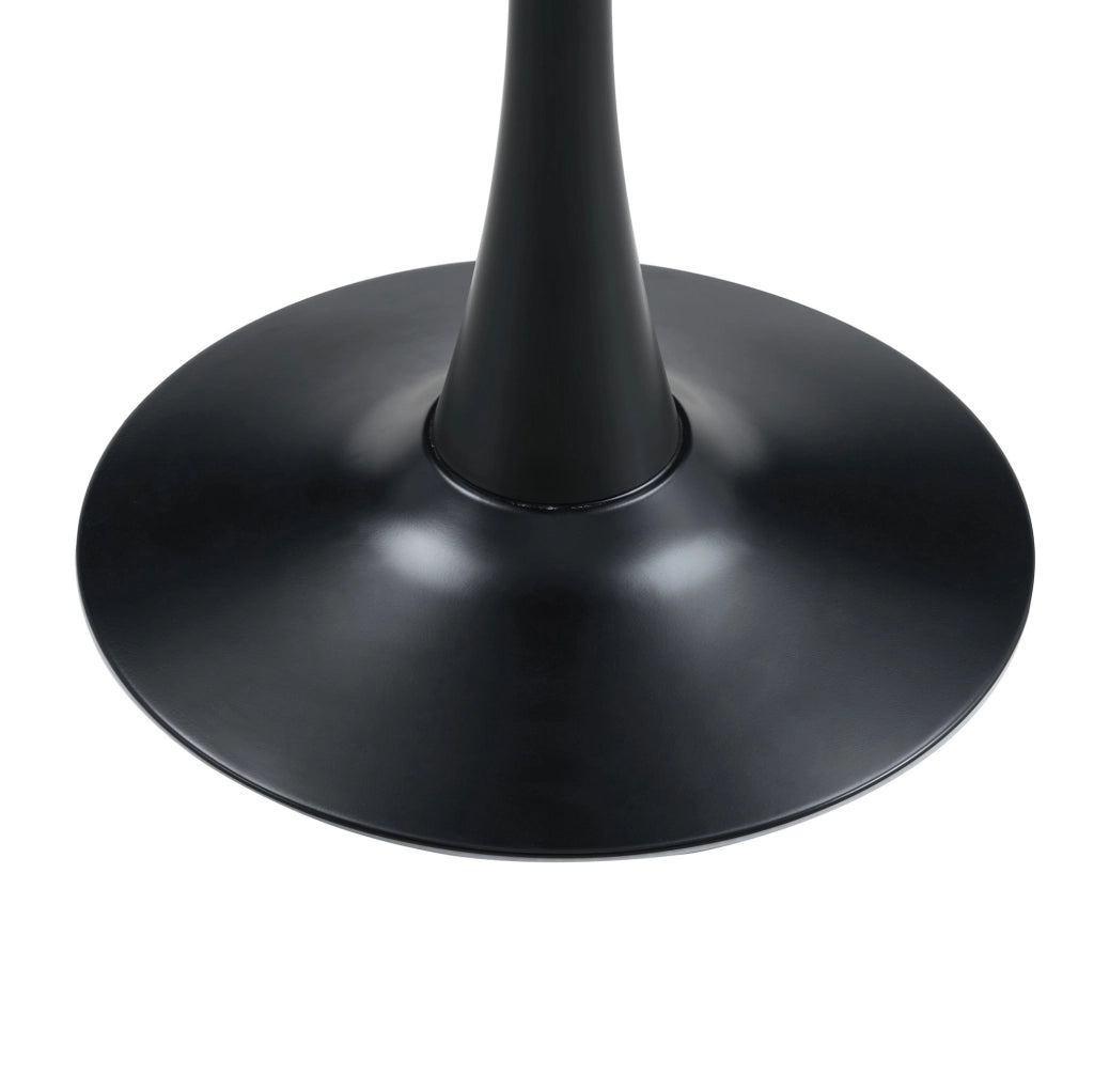 Tavolo rotondo a tulipano con base in metallo, diametro 80 cm