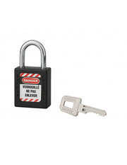 Lucchetto 40 mm con arco in acciaio  6 X 25 mm NERO - THIRARD