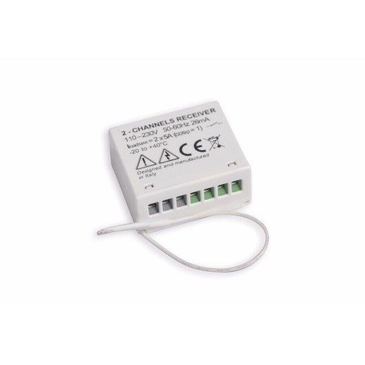 RICEVITORE RADIO DA INCASSO A DUE CANALI NEKOS RR2-M 7505028 AUTOMAZIONE NUOVO