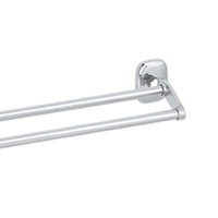 Portasalvietta da muro doppio cromato 60 cm - serie suite