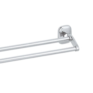 Portasalvietta da muro doppio cromato 60 cm - serie suite