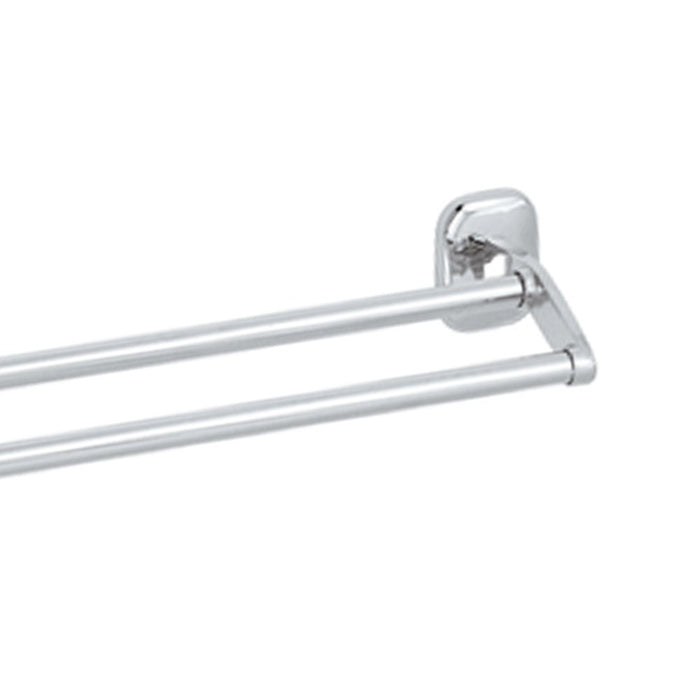 Portasalvietta da muro doppio cromato 60 cm - serie suite