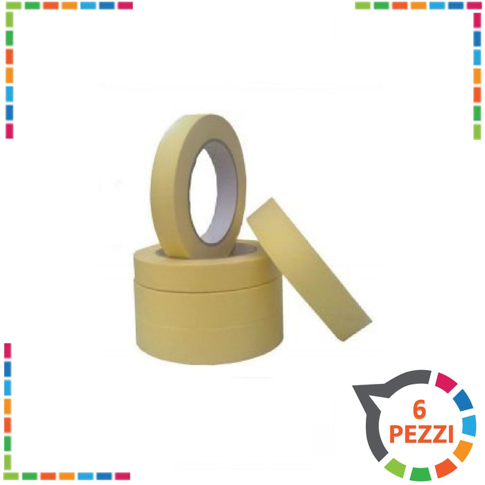 Nastro adesivo in carta gommata  25mm x 50 6pz