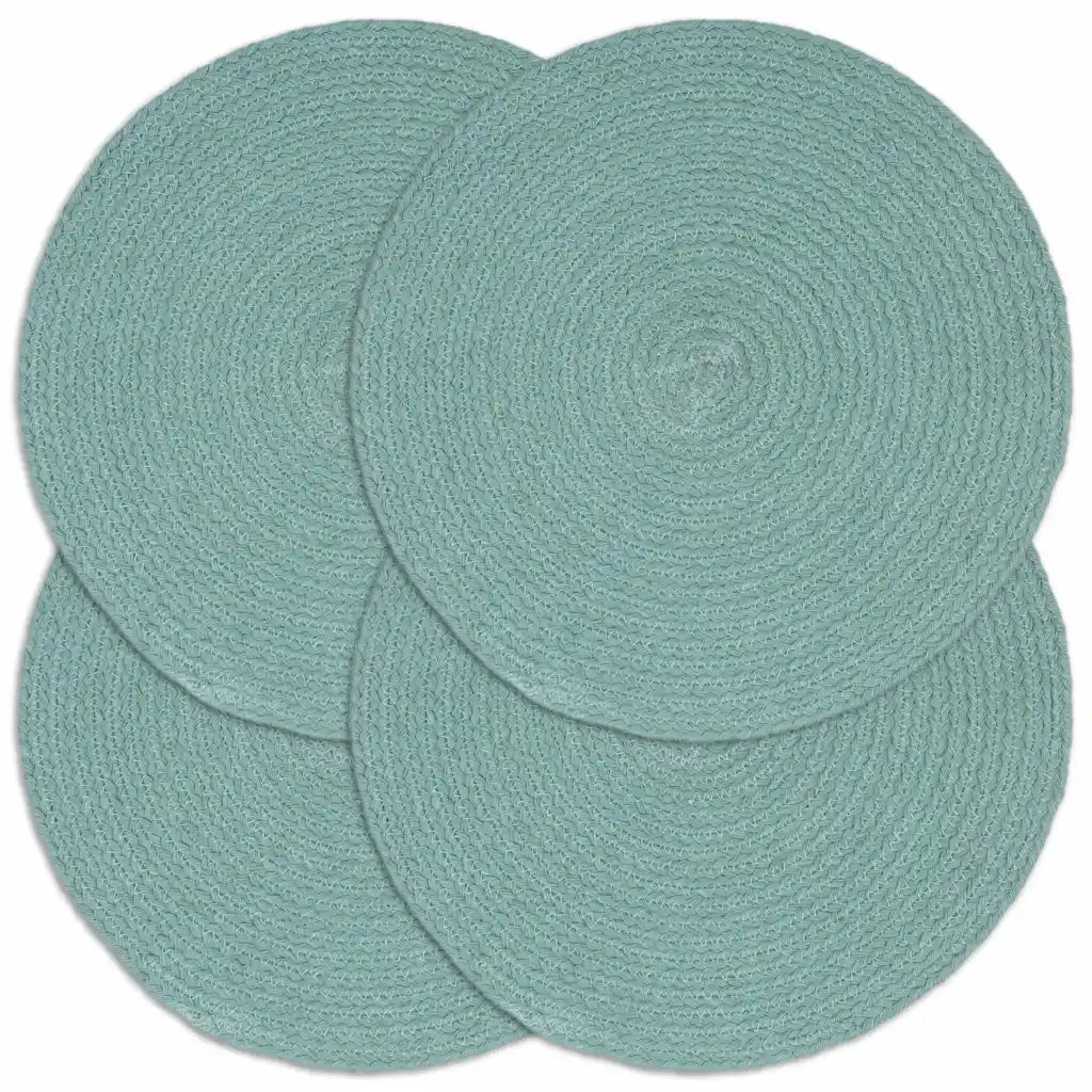 Tovagliette 4 pz Grigio Neutro 38cm Rotonde in Cotone 133852