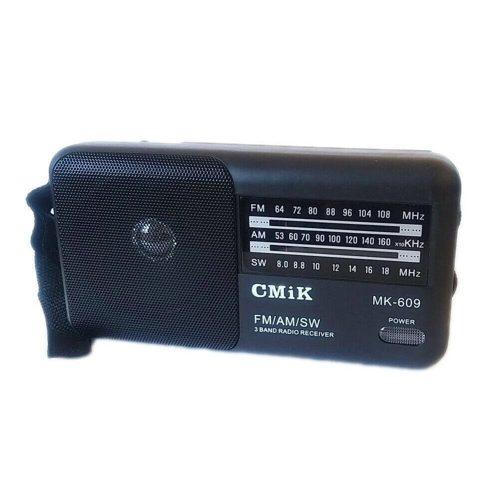 Trade Shop - Mini Radio Portatile Radiolina Fm Vintage Lettore Mp3 Usb Microsd Cmik Mk-609 -