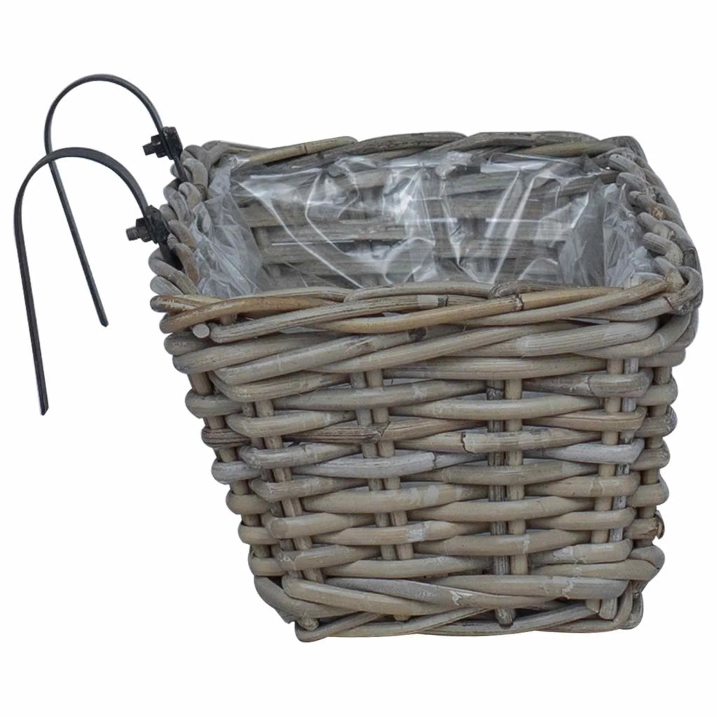 Cestino Appendibile per Piante 2 pcs Grigio 48 x 22 x 15 cm