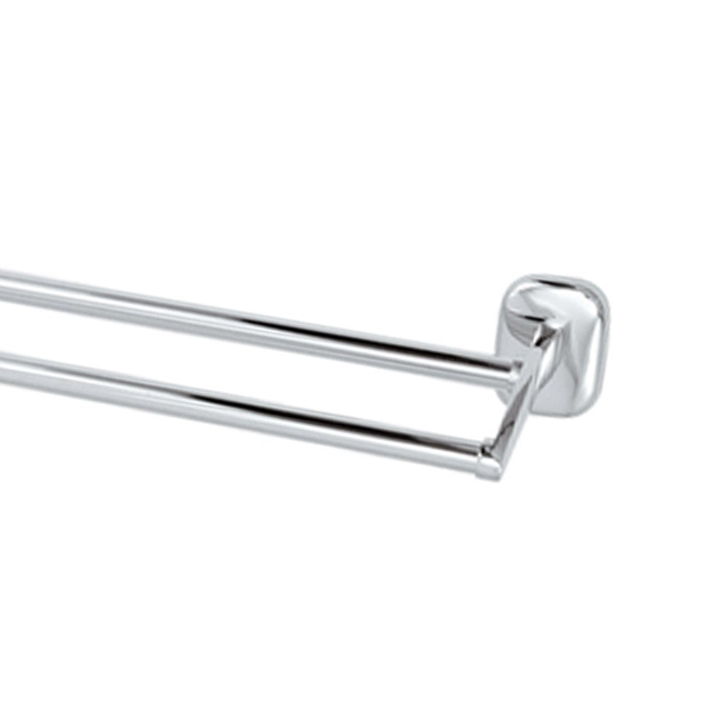 Portasalvietta da muro doppio cromato 60 cm - serie suite