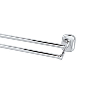 Portasalvietta da muro doppio cromato 60 cm - serie suite