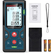Laser Metro Laser a Distanza - 50 Metro di Raggio - Misurazione della Distanza Rapida - Con Backlight LCD - IP54 Resistente all'Acqua - Incluso 2 x Batterie AAA 1,5V