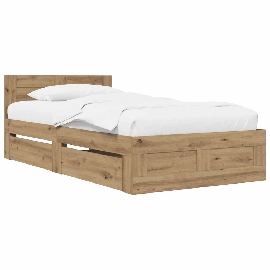 Struttura letto con testata Rovere Artigianale 80 x 200 cm 3429684