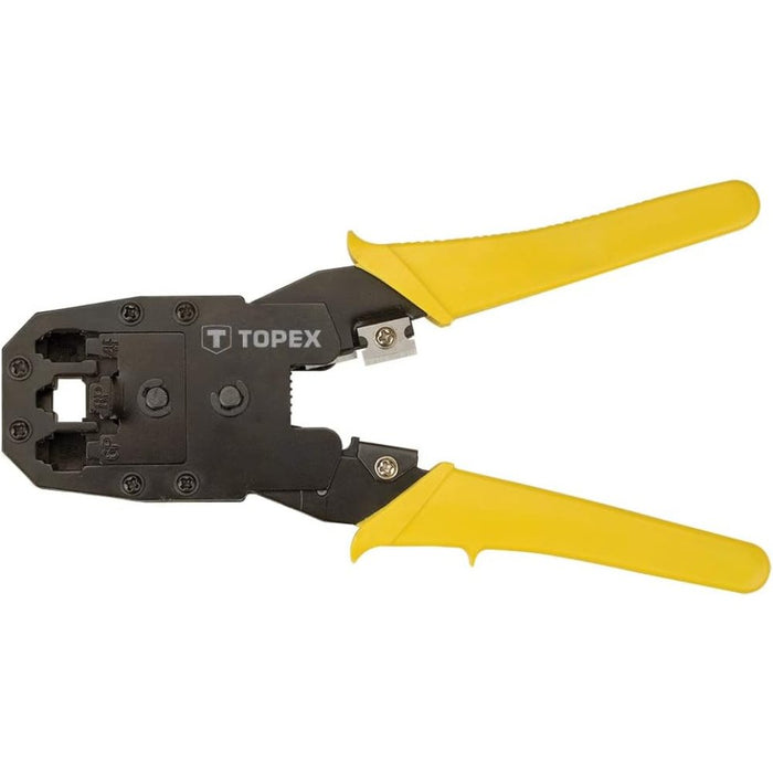 Topex 32d409 pinza per terminali li telefonici da 4p, 6p, 8p ds