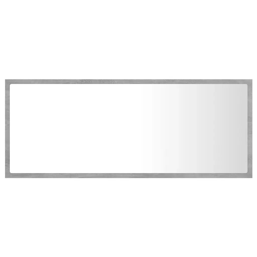 Specchio da Bagno a LED Grigio 100x8,5x37 cm in Acrilico 804944