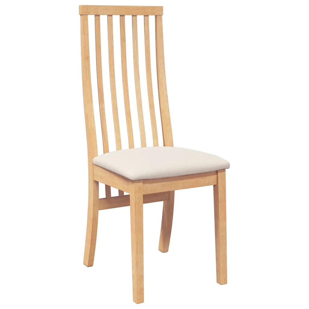 Sedie da Pranzo con Cuscini 2 pz in Legno Massello di Hevea