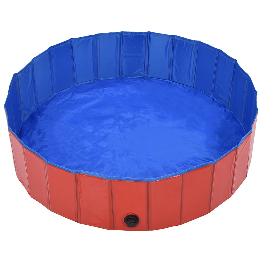 Piscina per Cani Pieghevole Rossa 120x30 cm in PVC 170823