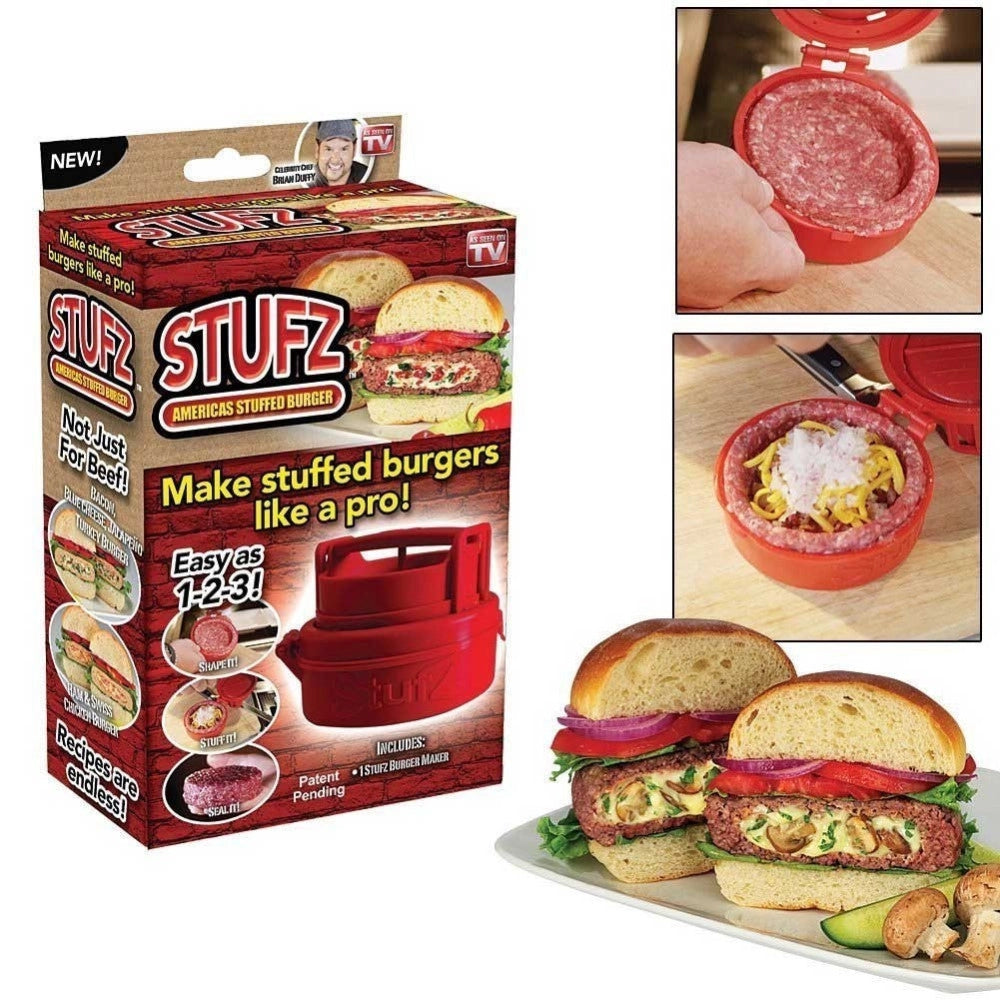 Trade Shop - Stampo Manuale Per Carne Macinata Hamburger Burger Normali Ripieni Farciti Stufz -