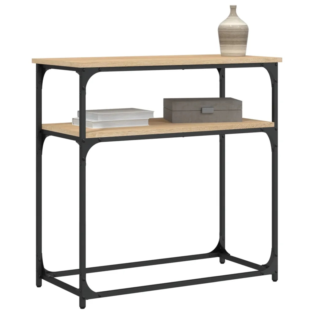 Tavolino Consolle Rovere Sonoma 75x35,5x75cm Legno Multistrato 834071