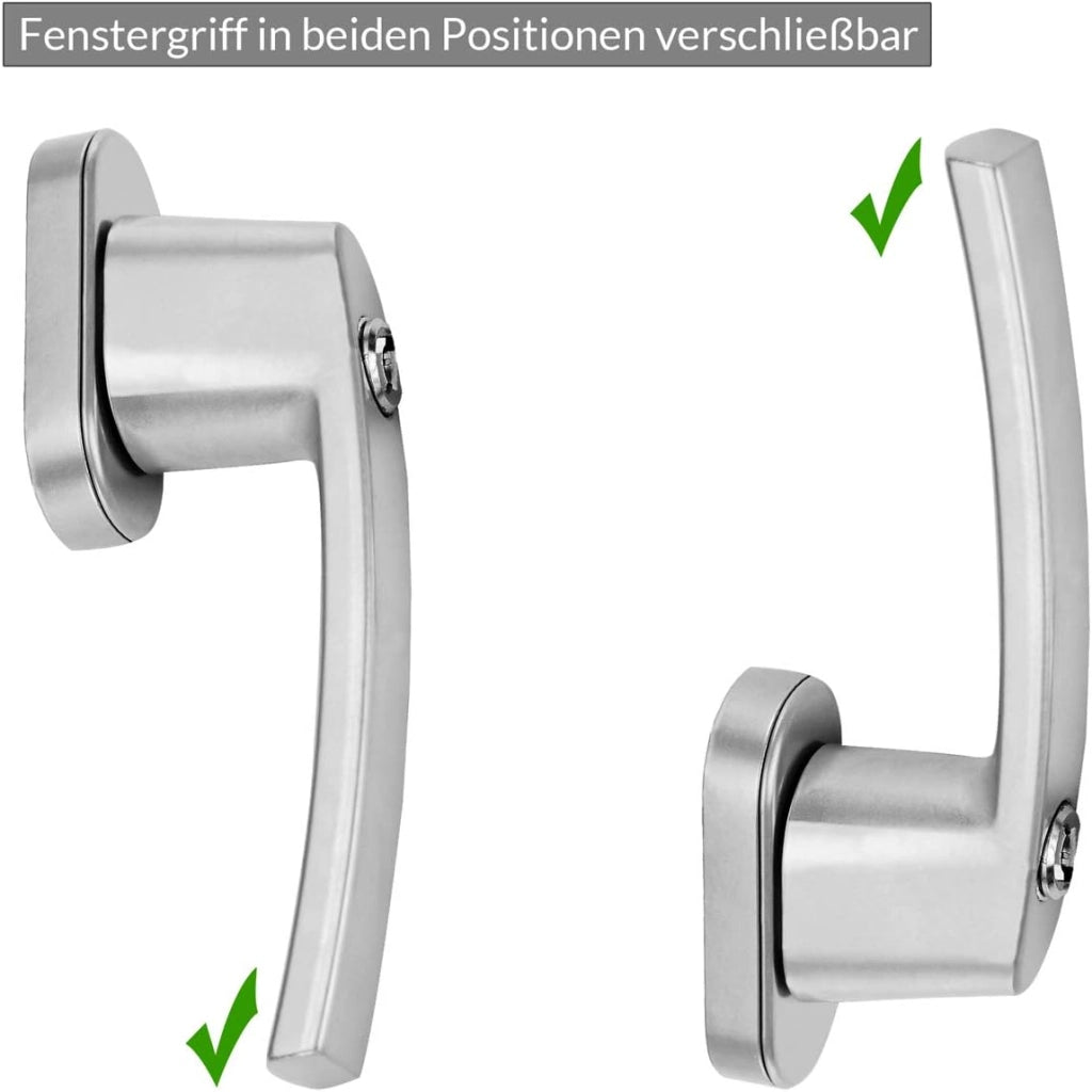 Deuba Maniglia per Finestra con Serratura 10x Chiusura a Chiave Perno 35mm Maniglie di Sicurezza