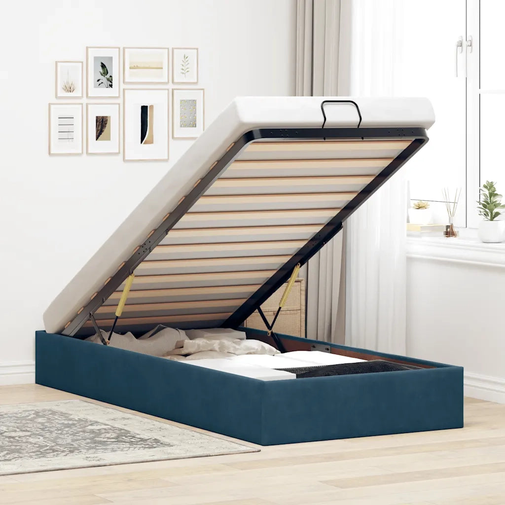 Struttura Letto Pouf Senza Materasso 100x200 cm Velluto 3310947